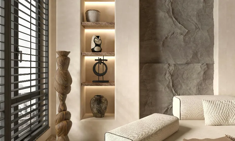 Simple Schönheit: Regale mit LED-Akzenten